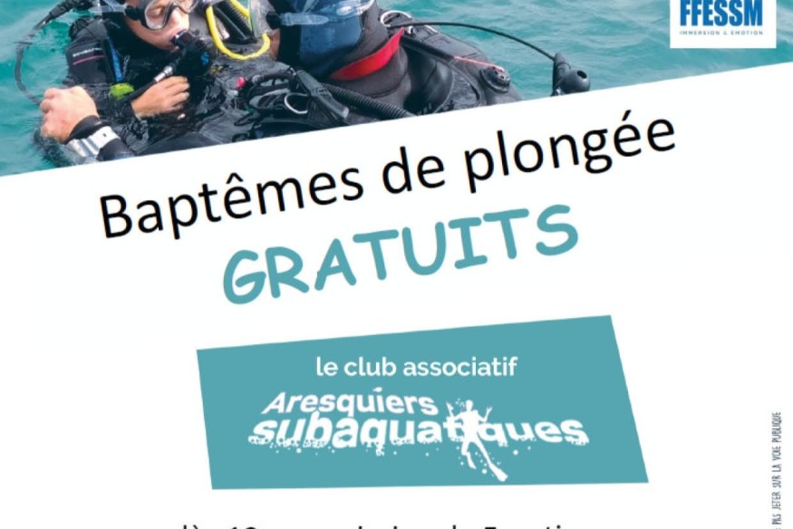 FRONTIGNAN Baptêmes den plongée Gratuits!