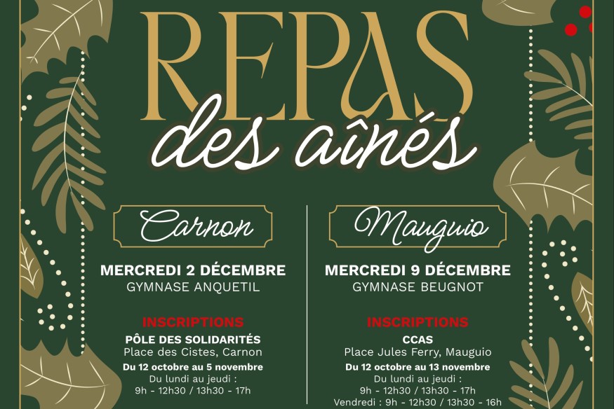MAUGUIO / CARNON Inscriptions Repas des Ainés